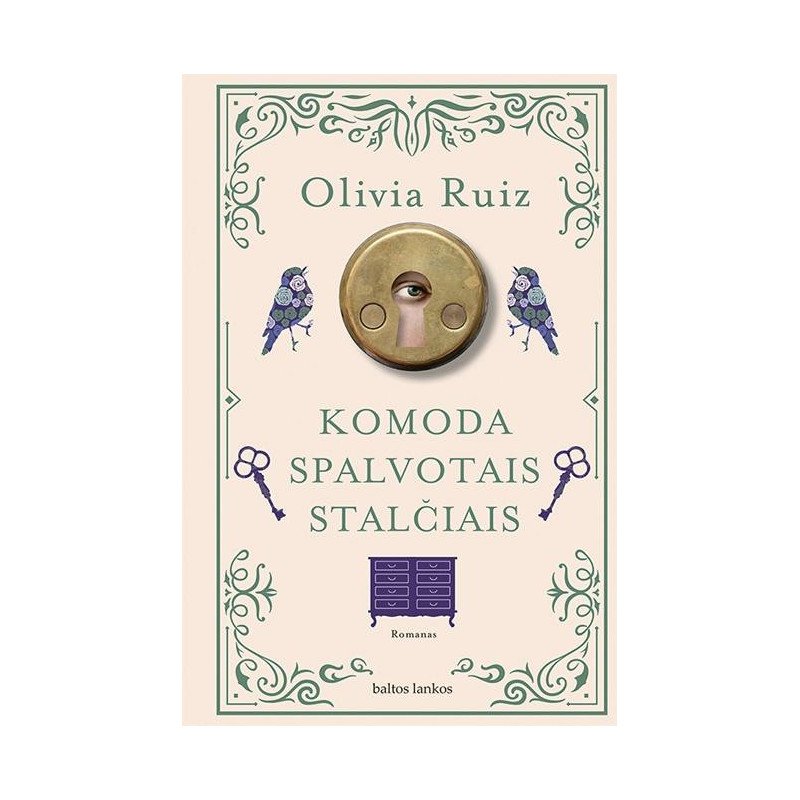 Komoda spalvotais stalčiais