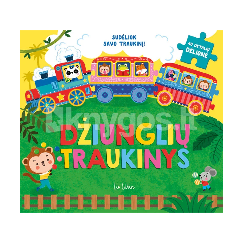 Džiunglių traukinys. Dėlionių knygelė