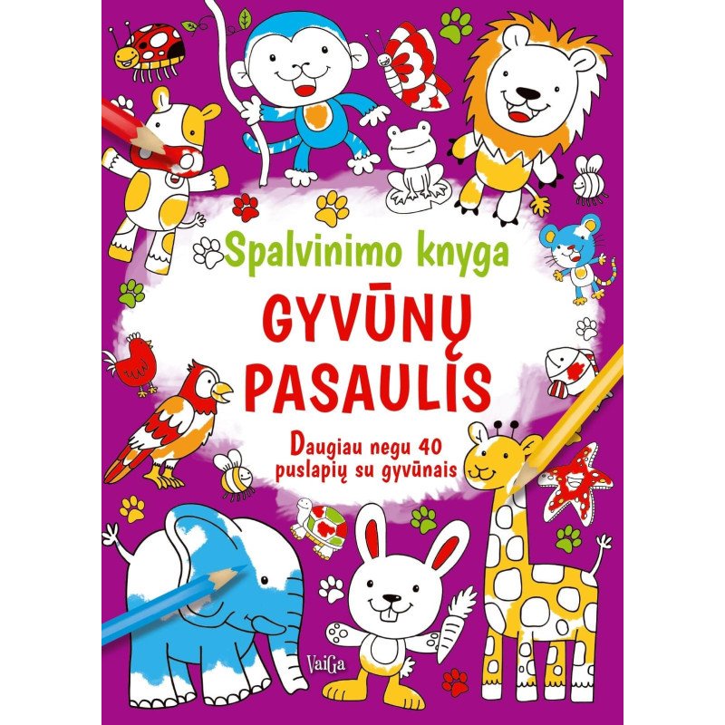 Gyvūnų pasaulis. Spalvinimo knyga