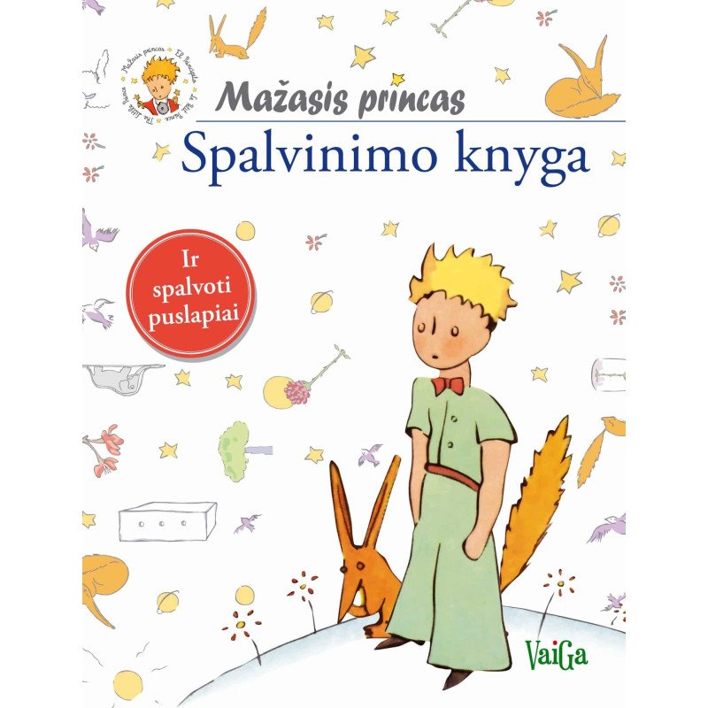 Mažasis princas. Spalvinimo knyga (ir spalvoti puslapiai)