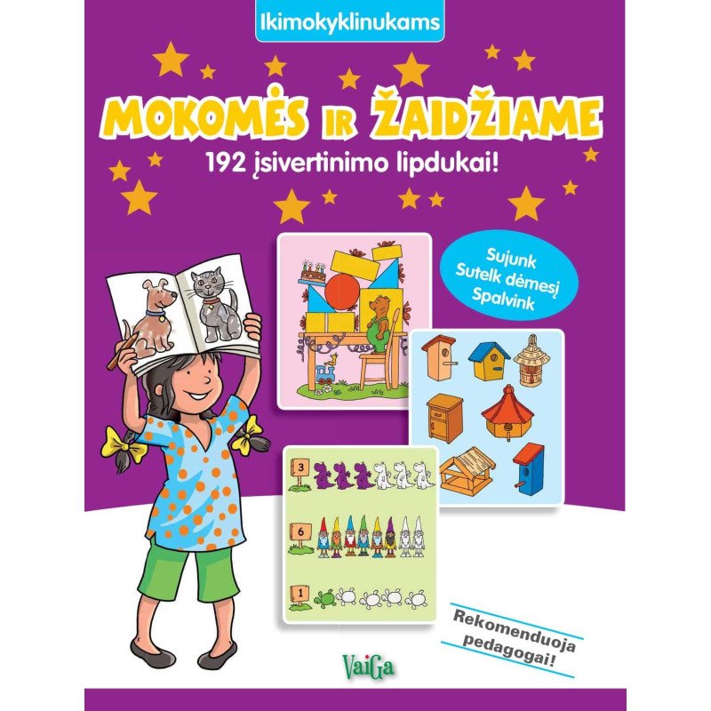 Mokomės ir žaidžame (192 įsivertinimo lipdukai) (violetinė)