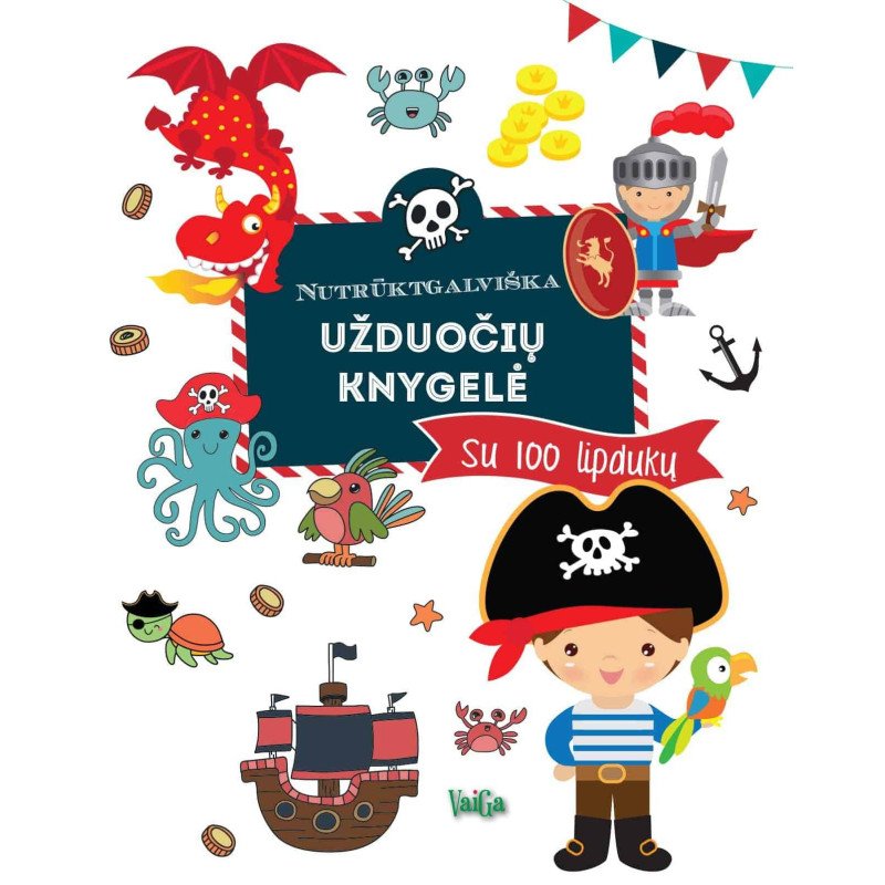 Nutrūktgalviška užduočių knygelė (Su 100 lipdukų)