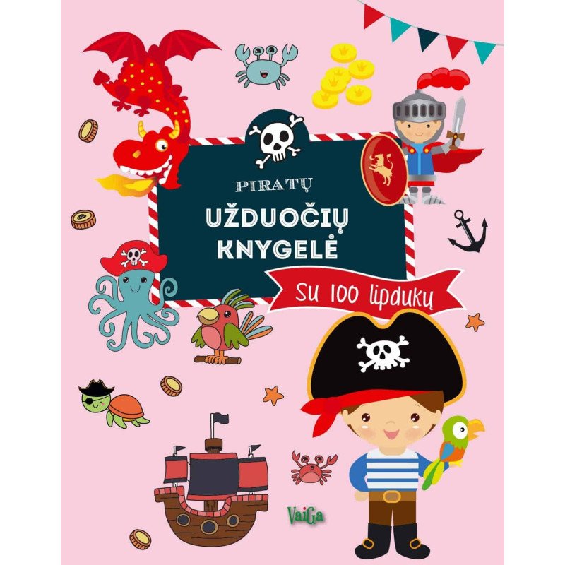 Piratų užduočių knygelė (su 100 lipdukų)