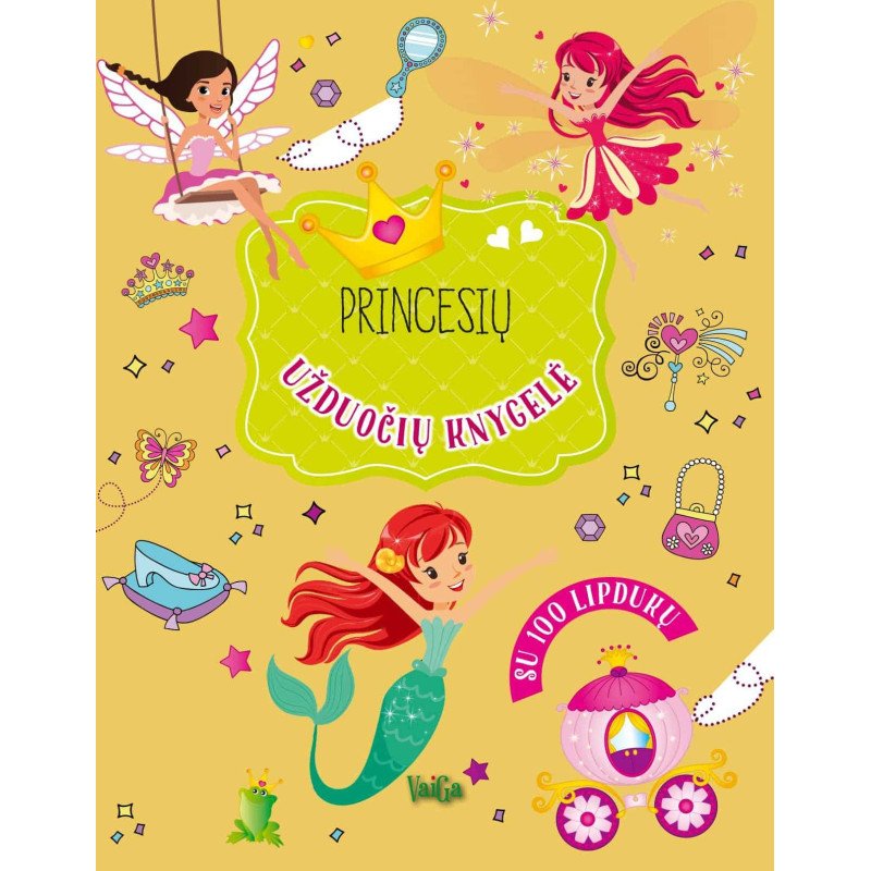 Princesių užduočių knygelė (su 100 lipdukų)