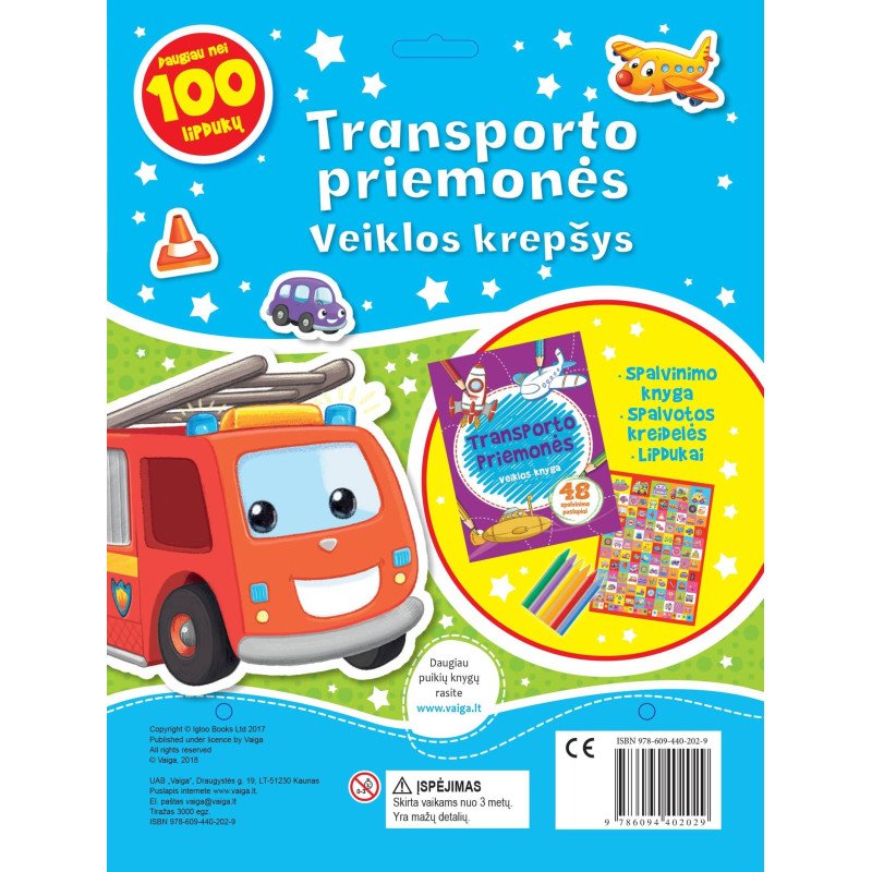 Transporto priemonės. Veiklos krepšys
