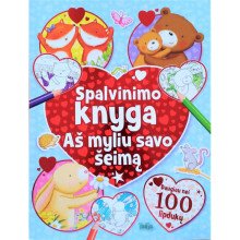 Aš myliu savo šeimą. Spalvinimo knyga