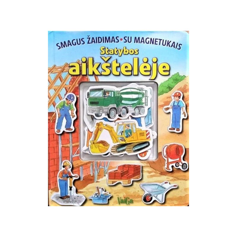 Statybos aikštelėje. Smagus žaidimas su magnetukais