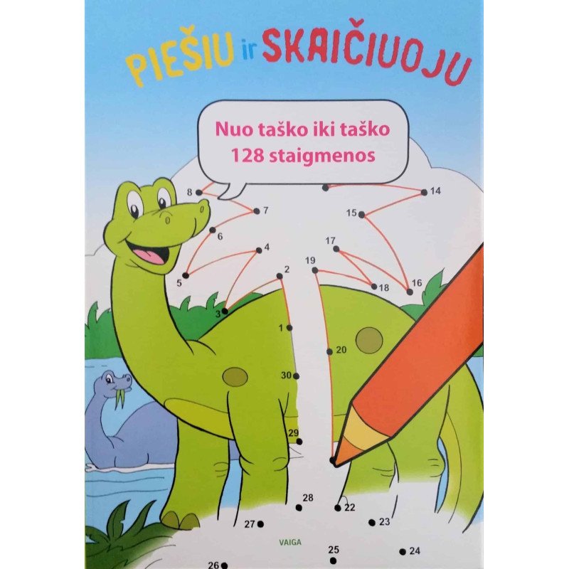 Piešiu ir skaičiuoju. Nuo taško iki taško, 128 staigmenos