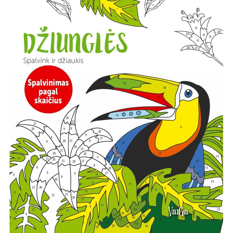 Džiunglės. Spalvink ir džiaukis
