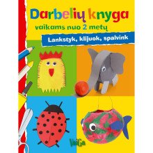 Darbelių knyga vaikams nuo 2 metų. Lankstyk, klijuok, spalvink