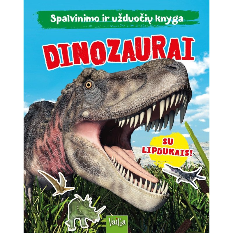 Spalvinimo ir užduočių knyga. Dinozaurai