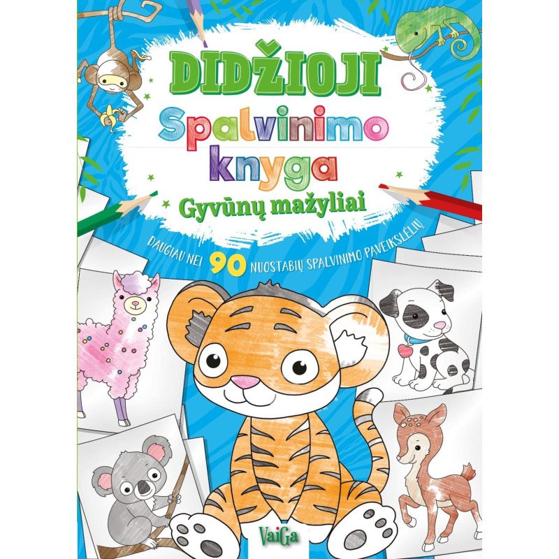Didžioji spalvinimo knyga. Gyvūnų mažyliai