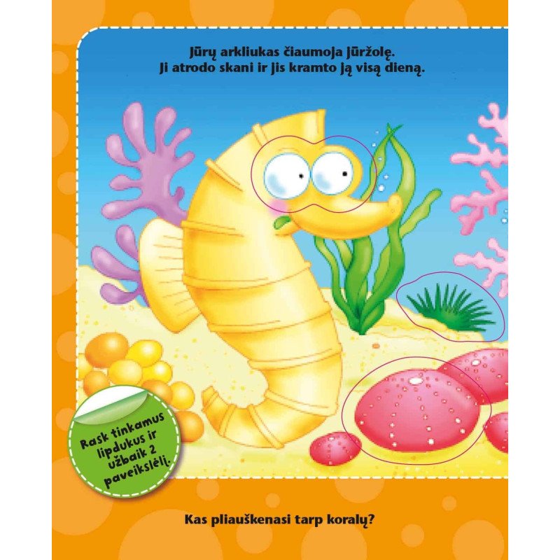 Jūroje. Pirmoji paveikslėlių knyga su lipdukais