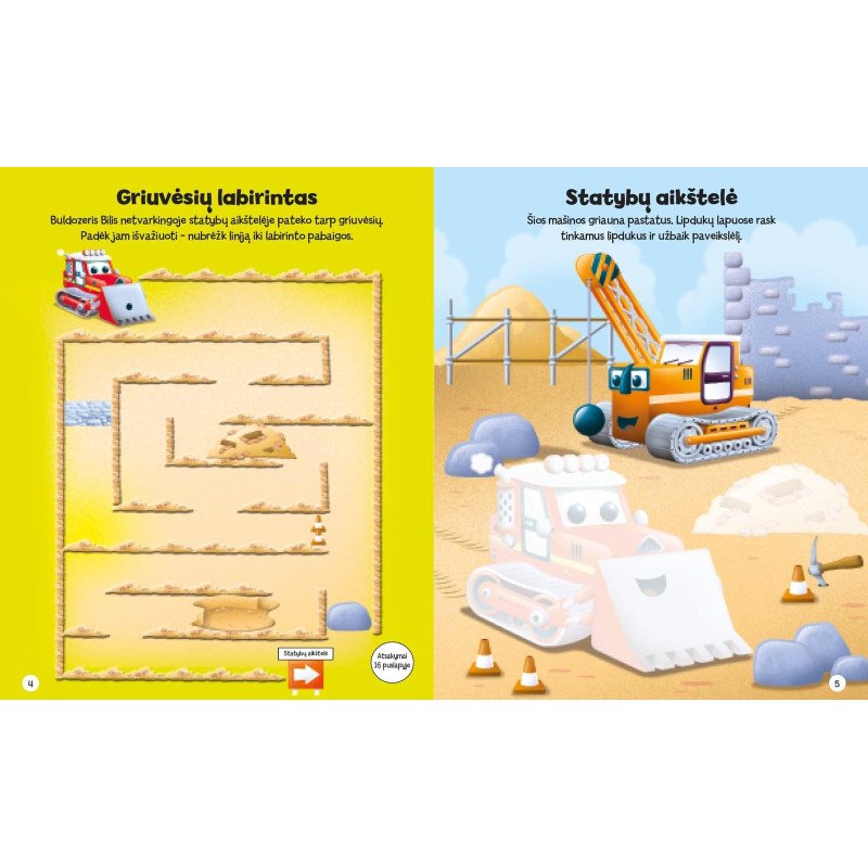 Didžioji statybų aikštelė. Lipdukų knyga