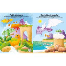 Šaunūs dinozaurai. Lipdukų knyga
