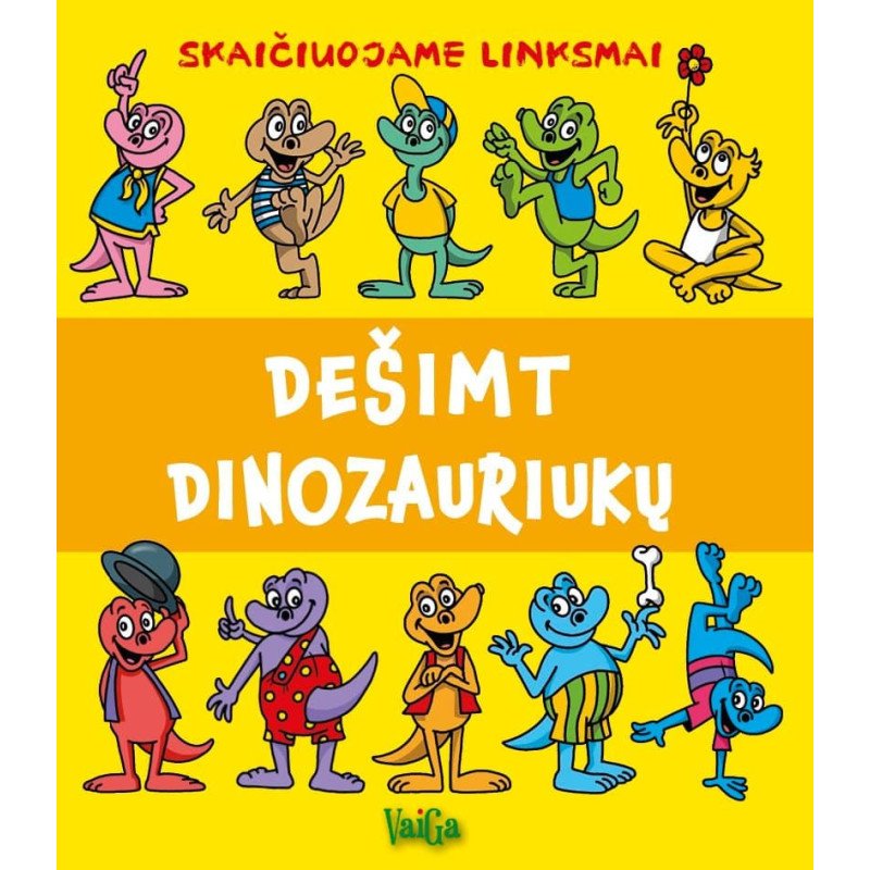 Dešimt dinozauriukų. Skaičiuojame linksmai