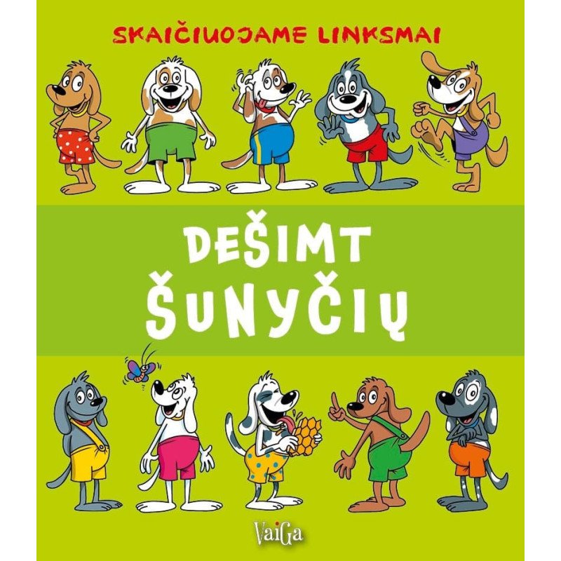 Dešimt šunyčių. Skaičiuojame linksmai