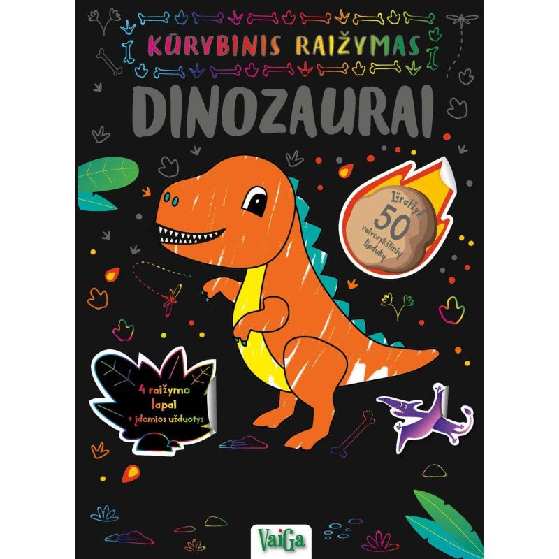 Dinozaurai. Kūrybinis raižymas