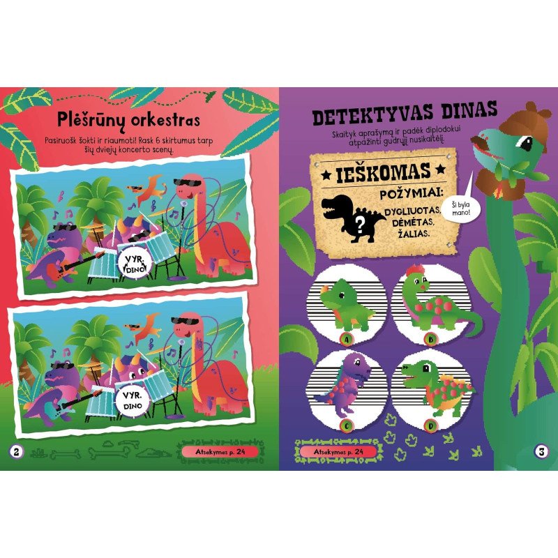 Dinozaurai. Kūrybinis raižymas