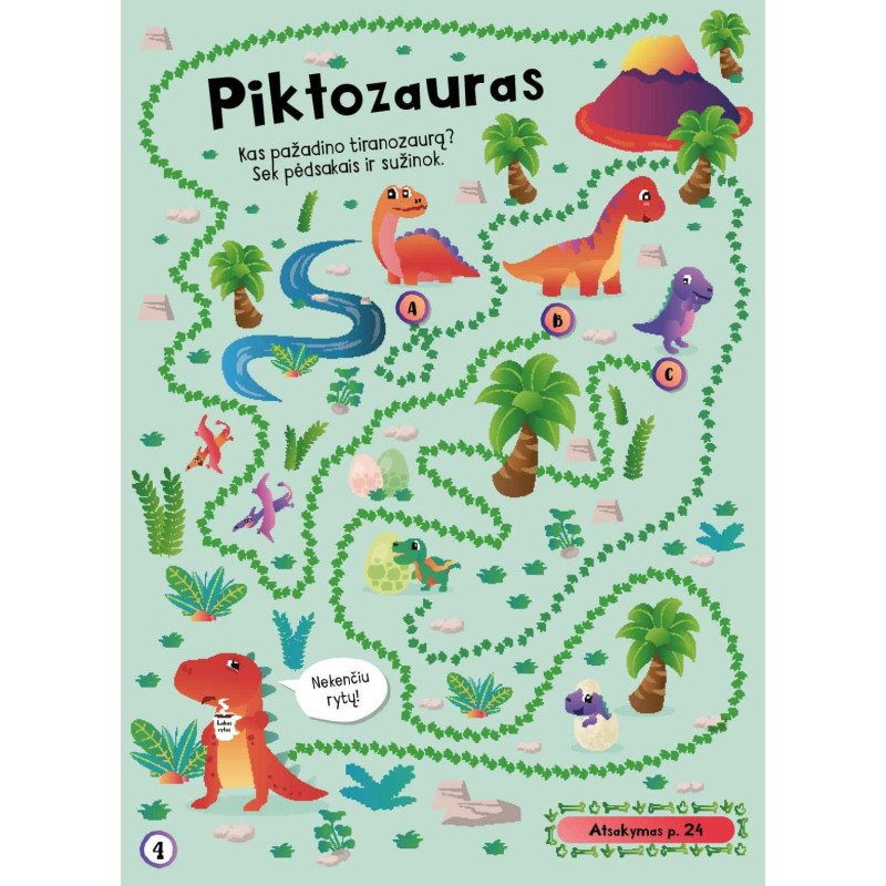 Dinozaurai. Kūrybinis raižymas