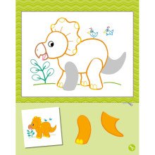 Dinozauras: smagios užduotys mažiausiems