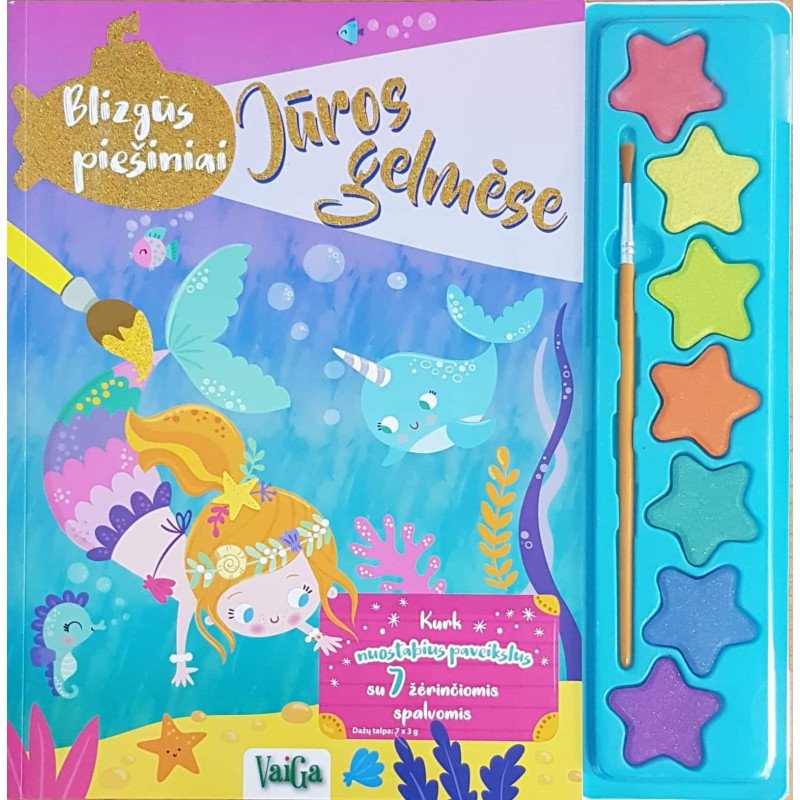 Jūros gelmėse. Blizgūs piešiniai