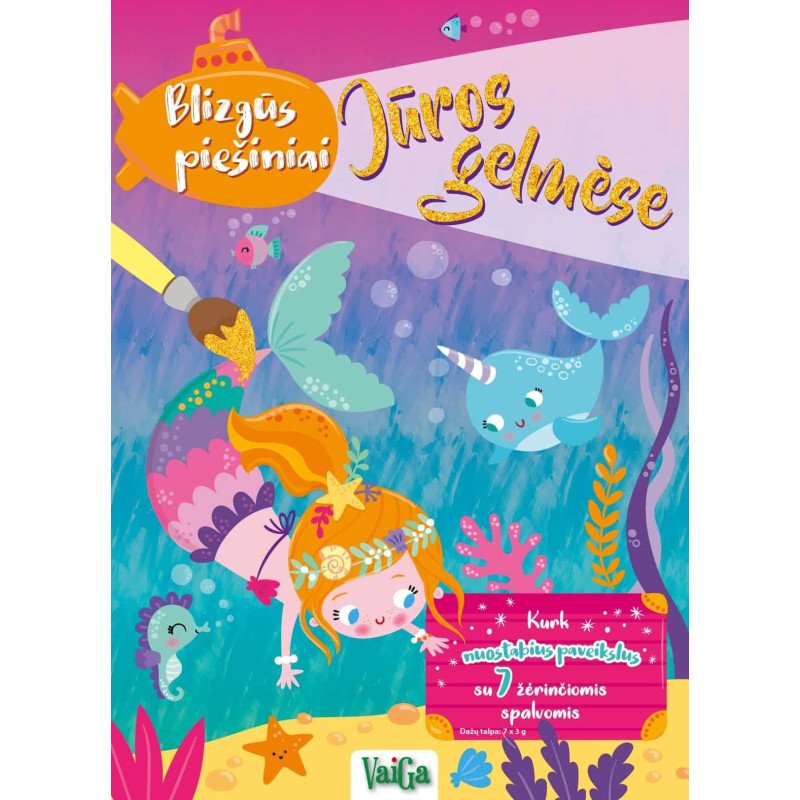 Jūros gelmėse. Blizgūs piešiniai