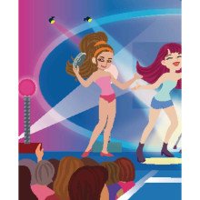 Žėrinčios popžvaigždės. Lėlių drabužiai-lipdukai