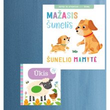Mažasis šunelis, šunelio mamytė+Ūkis. Aš mažas. Dviejų knygų komplektas