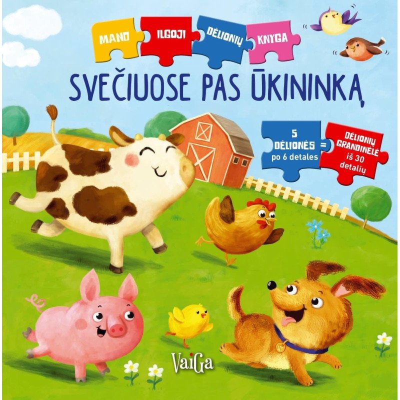Transportas mūsų mieste + Svečiuose pas ūkininką. Mano ilgoji dėlionių knyga. Dviejų knygų komplektas