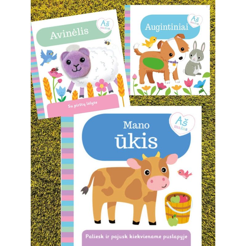Mano ūkis + Augintiniai + Avinėlis. Aš mažas. Trijų knygelių komplektas