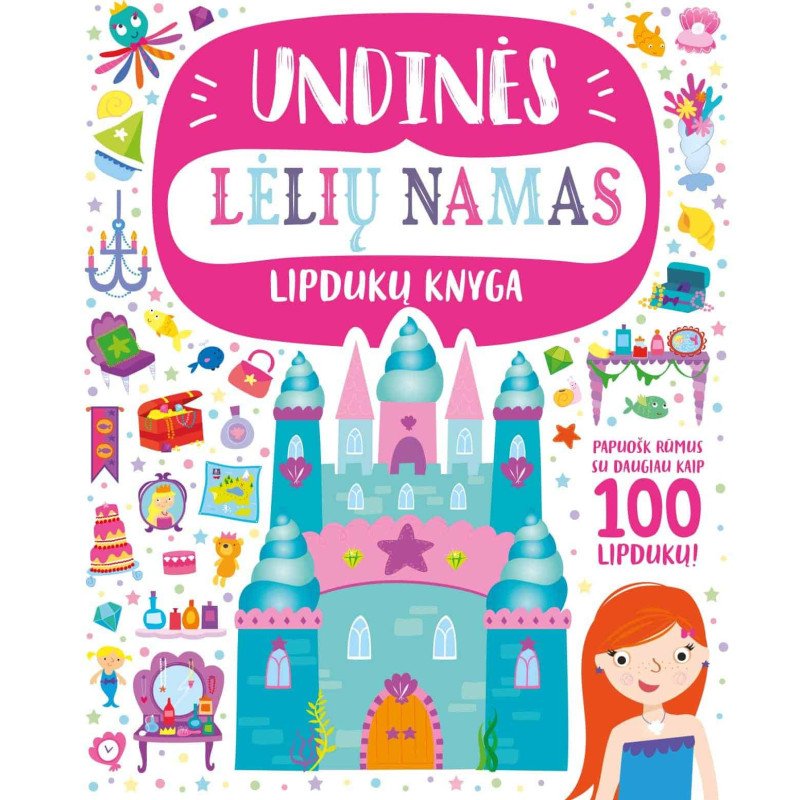 Undinėlės lėlių namas. Lipdukų knyga