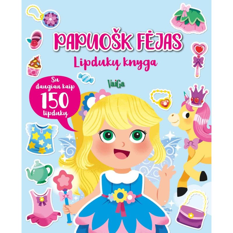 Papuošk fėjas. Lipdukų knyga