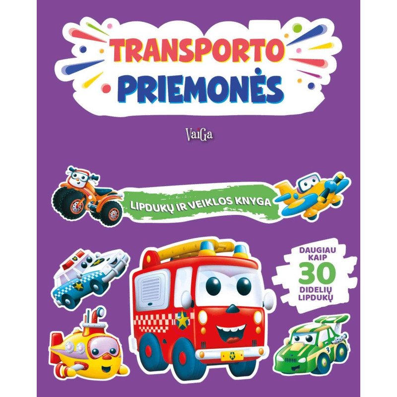 Transporto priemonės. Lipdukų ir veiklos knyga