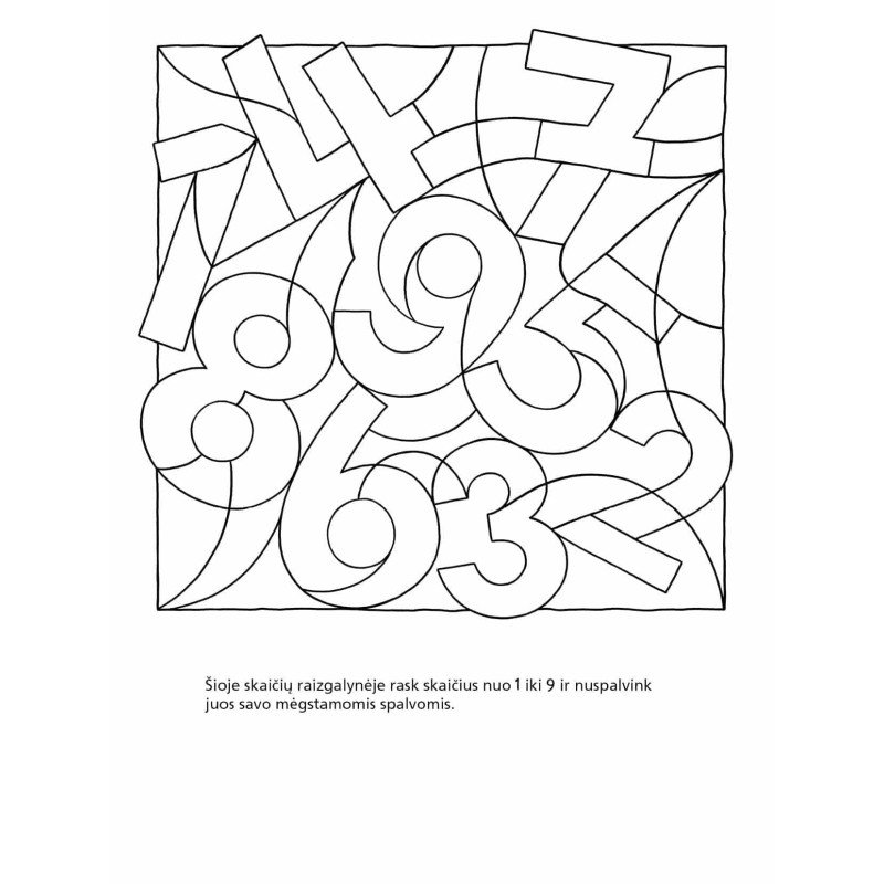 Matematinė spalvinimo knygelė. Skaičiuoju iki 20