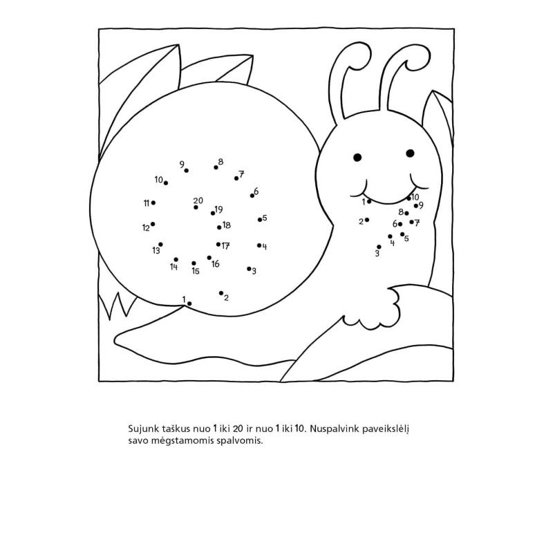 Matematinė spalvinimo knygelė. Skaičiuoju iki 20
