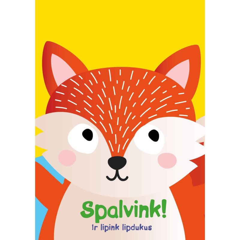 Spalvink ir lipink lipdukus. Lapė