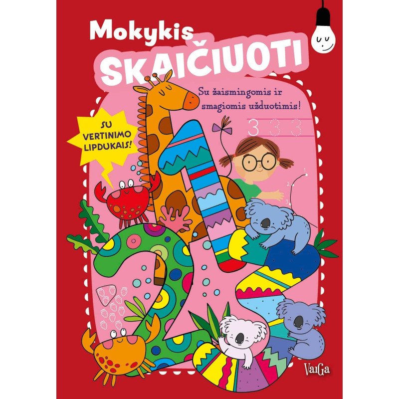 Mokykis skaičiuoti. Su vertinimo lipdukais