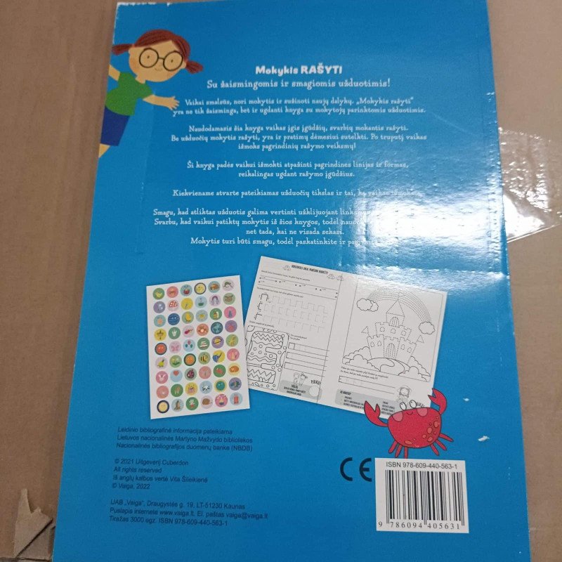 Mokykis rašyti. Su įvertinimo lipdukais