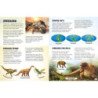 Tamsoje švytintys dinozaurai. Atlasas su lipdukais
