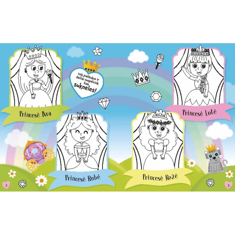 Mano žerinti princesė. Knyga su lipdukais