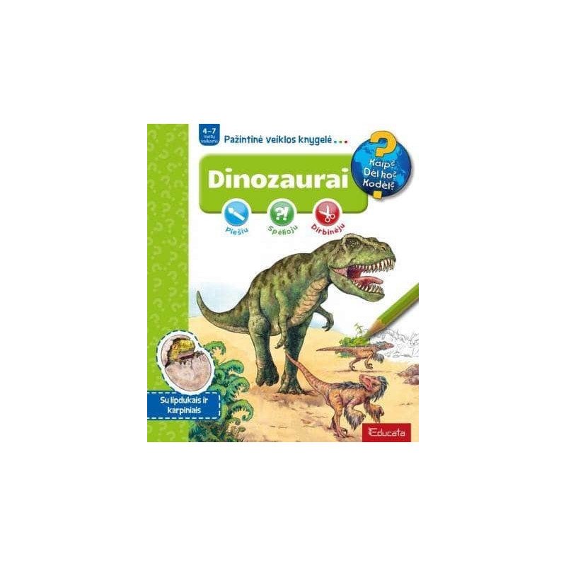 Dinozaurai. Pažintinė veiklos knygelė...(su lipdukais)