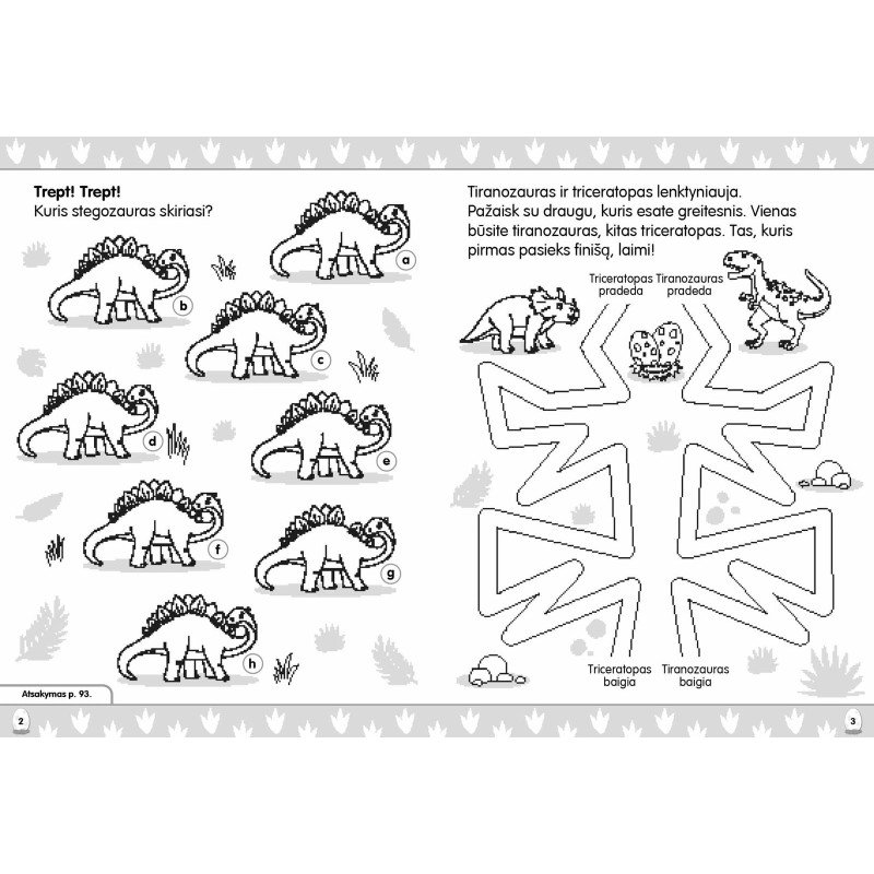Mega užduotys. Dinozaurai