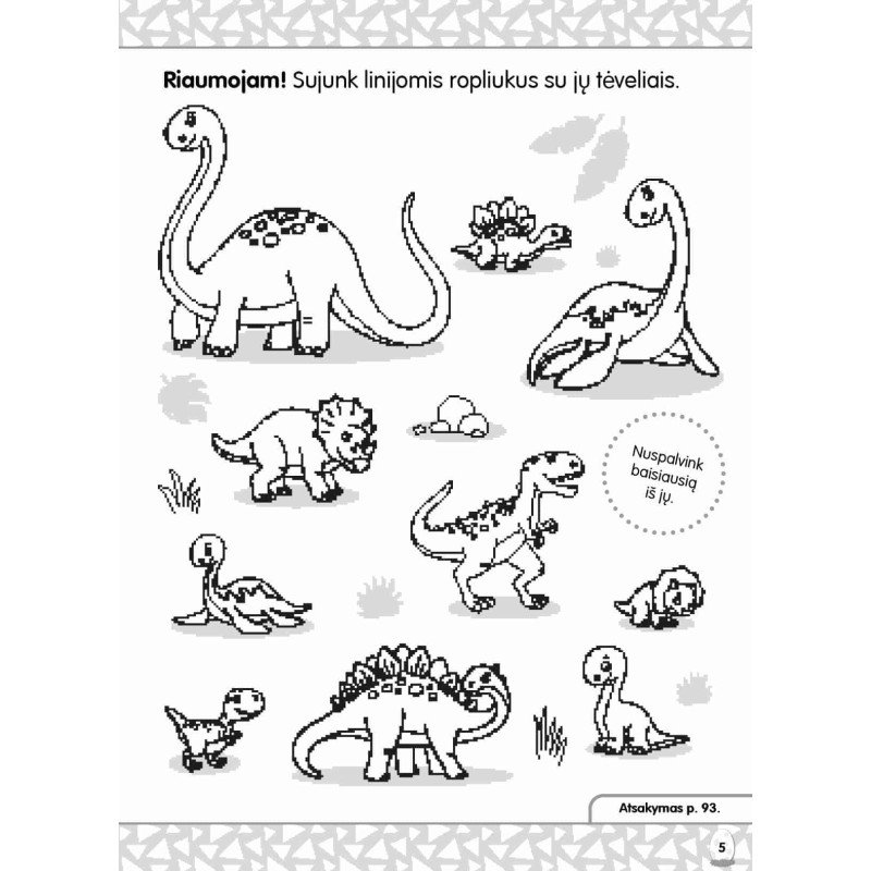 Mega užduotys. Dinozaurai