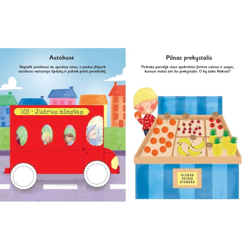 Figūros. Lipdukų knyga