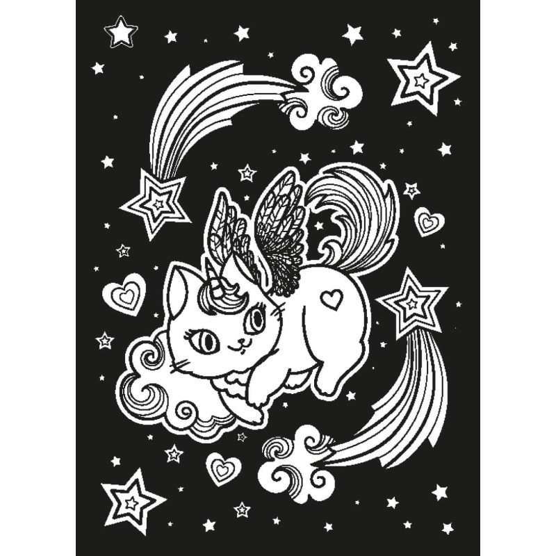 Neoninio spalvinimo knyga. Stebuklai (su 3 nenoniniais rašikliais)