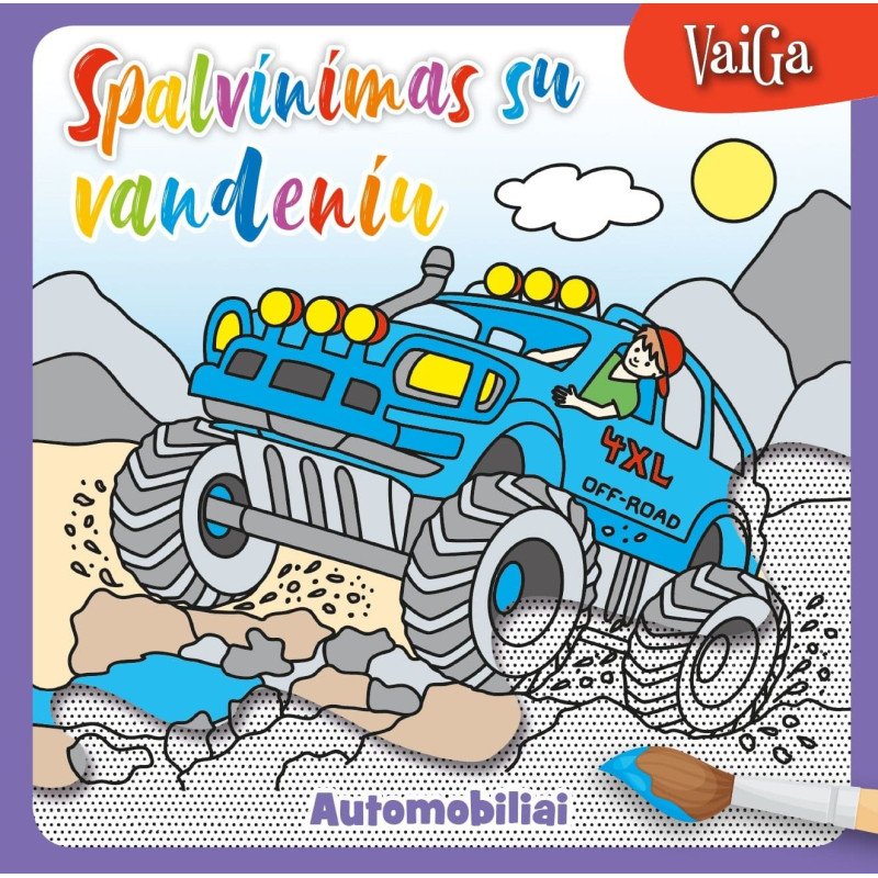 Spalvinimas su vandenius. Automobiliai