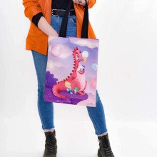 Tekstilinis maišelis. Ateivukas. Drakonas