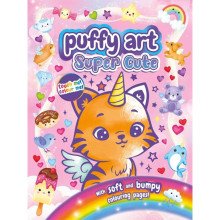 Puffy Art Super Cute (Bumpy Line Colouring Book)