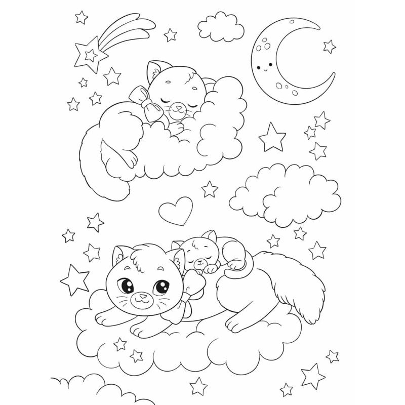 Puffy Art Super Cute (Bumpy Line Colouring Book)